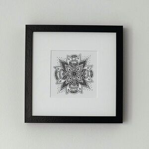 Mini mandala art original drawing